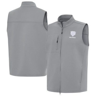 Жилетка Chicago Bears Antigua Gray Demand Full-Zip
