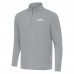 Los Angeles Chargers Antigua Gray Intent Quarter-Zip Jacket
