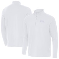 Denver Broncos Antigua White Intent Quarter-Zip Jacket