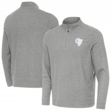 Los Angeles Rams Antigua Subtle Quarter-Zip Jacket - Heather Gray