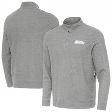 Seattle Seahawks Antigua Heather Gray Subtle Quarter-Zip Jacket