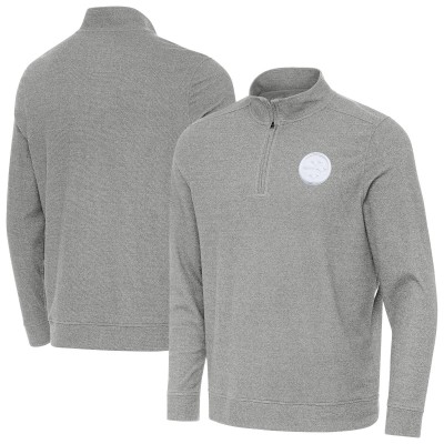 Pittsburgh Steelers Antigua Heather Gray Subtle Quarter-Zip Jacket