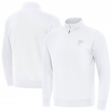 Atlanta Falcons Antigua White Victory Quarter-Zip Top