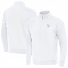 Houston Texans Antigua White Victory Quarter-Zip Top