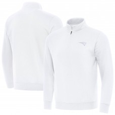 New England Patriots Antigua White Victory Quarter-Zip Top