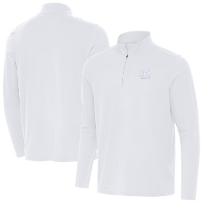 Cincinnati Bengals Antigua White Intent Quarter-Zip Top