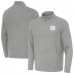 New York Giants Antigua Heather Gray Subtle Quarter-Zip Top New York Giants Antigua Heather Gray Subtle Quarter-Zip Top