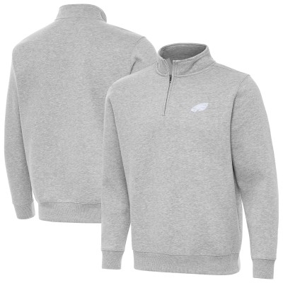 Philadelphia Eagles Antigua Victory Quarter-Zip Top - Heather Gray