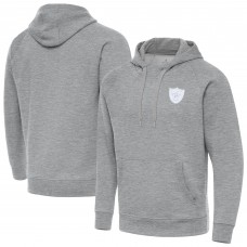 Las Vegas Raiders Antigua Heather Gray Victory Pullover Hoodie