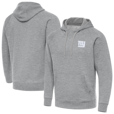 New York Giants Antigua Heather Gray Victory Pullover Hoodie