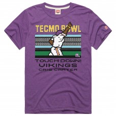 Футболка Cris Carter Minnesota Vikings Homage Tecmo Bowl Retired Player Graphic - Purple