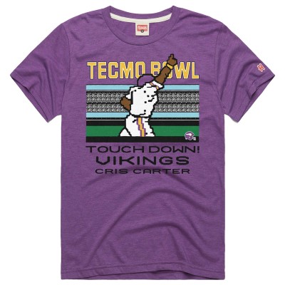 Футболка Cris Carter Minnesota Vikings Homage Tecmo Bowl Retired Player Graphic - Purple