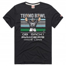 Las Vegas Raiders Howie Long Homage Charcoal Tecmo Bowl Retired Player Graphic Tri-Blend T-Shirt