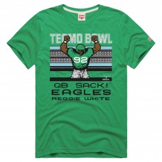 Футболка Reggie White Philadelphia Eagles Homage Tecmo Bowl Retired Player Graphic Tri-Blend - Kelly Green