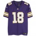 Justin Jefferson Minnesota Vikings Autographed Fanatics Authentic Purple Nike Throwback Limited Jersey
