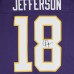 Justin Jefferson Minnesota Vikings Autographed Fanatics Authentic Purple Nike Throwback Limited Jersey