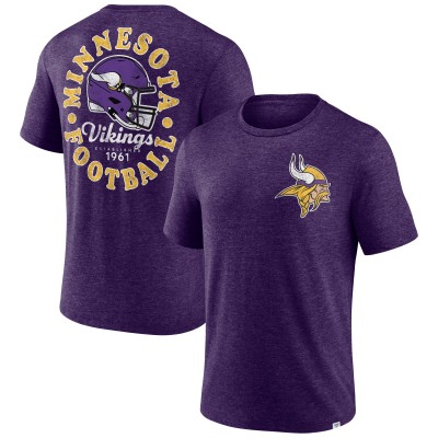 Minnesota Vikings Purple Oval Bubble Tri-Blend T-Shirt