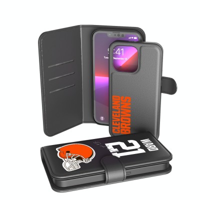 Cleveland Browns Denzel Ward Keyscaper Black iPhone Wallet Case
