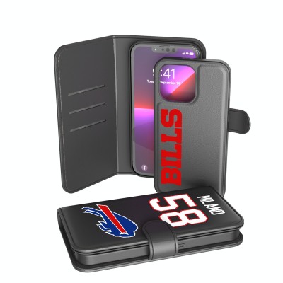 Buffalo Bills Matt Milano Keyscaper Black iPhone Wallet Case