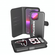 Atlanta Falcons Chris Lindstrom Keyscaper Black iPhone Wallet Case