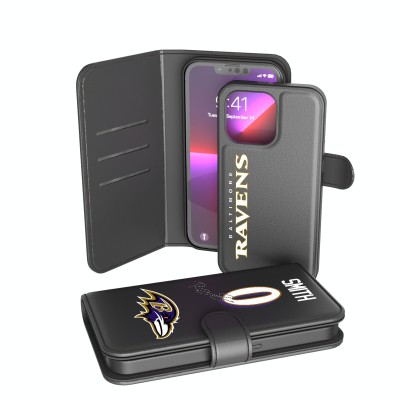 Baltimore Ravens Roquan Smith Keyscaper Black iPhone Wallet Case