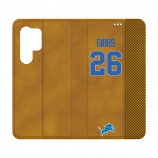Detroit Lions Jahmyr Gibbs Keyscaper Brown Galaxy Folio Case