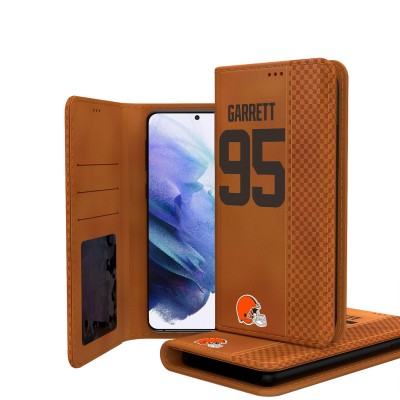 Cleveland Browns Myles Garrett Keyscaper Brown Galaxy Folio Case