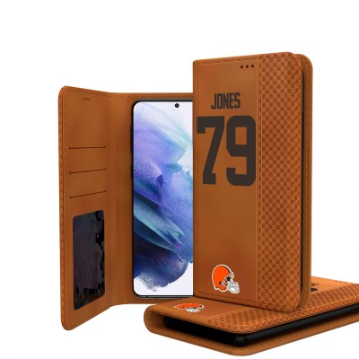 Cleveland Browns Dawand Jones Keyscaper Brown Galaxy Folio Case