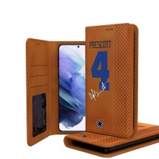 Dallas Cowboys Dak Prescott Keyscaper Brown Galaxy Folio Case