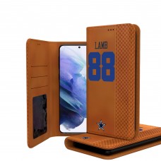 Dallas Cowboys CeeDee Lamb Keyscaper Brown Galaxy Folio Case