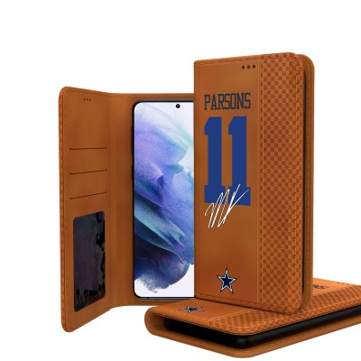 Dallas Cowboys Micah Parsons Keyscaper Brown Galaxy Folio Case