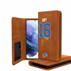 Detroit Lions Jared Goff Keyscaper Brown Galaxy Folio Case