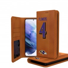 Baltimore Ravens Zay Flowers Keyscaper Brown Galaxy Folio Case