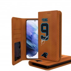 Carolina Panthers Bryce Young Keyscaper Brown Galaxy Folio Case