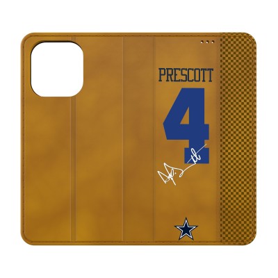 Dallas Cowboys Dak Prescott Keyscaper Brown Folio iPhone Case
