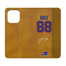 Buffalo Bills Dawson Knox Keyscaper Brown Folio iPhone Case