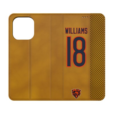 Chicago Bears Caleb Williams Keyscaper Brown Folio iPhone Case