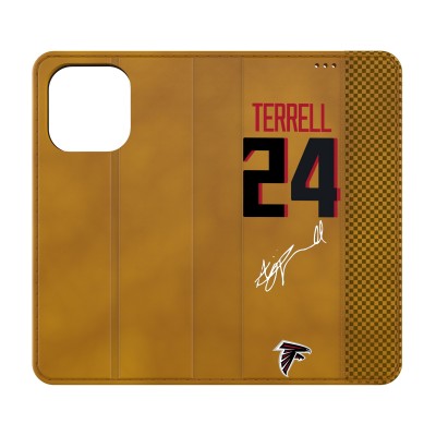 Atlanta Falcons A.J. Terrell Keyscaper Brown Folio iPhone Case