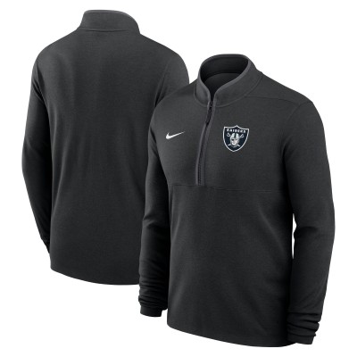 Las Vegas Raiders Nike Black Lightweight Victory Dri-FIT Half-Zip Pullover