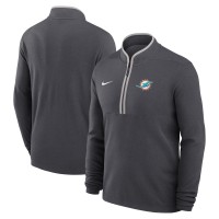 Miami Dolphins Nike Anthracite Lightweight Victory Dri-FIT Half-Zip Pullover