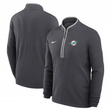 Miami Dolphins Nike Anthracite Lightweight Victory Dri-FIT Half-Zip Pullover