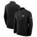 New Orleans Saints Nike Black Lightweight Victory Dri-FIT Half-Zip Pullover New Orleans Saints Nike Black Lightweight Victory Dri-FIT Half-Zip Pullover