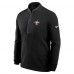 New Orleans Saints Nike Black Lightweight Victory Dri-FIT Half-Zip Pullover
