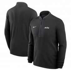 New York Jets Nike Black Lightweight Victory Dri-FIT Half-Zip Pullover New York Jets Nike Black Lightweight Victory Dri-FIT Half-Zip Pullover