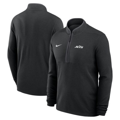 New York Jets Nike Black Lightweight Victory Dri-FIT Half-Zip Pullover