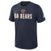 Футболка Chicago Bears Nike Navy Rewind Slub