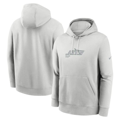 New York Jets Nike Gray Edge Pack French Terry Club Pullover Hoodie