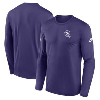 Футболка с длинным рукавом Minnesota Vikings Nike Purple Legend Small Logo Dri-FIT