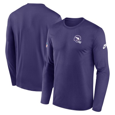 Футболка с длинным рукавом Minnesota Vikings Nike Purple Legend Small Logo Dri-FIT