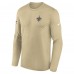 Футболка с длинным рукавом New Orleans Saints Nike Gold Legend Small Logo Performance
